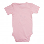 Боди с къс ръкав "Sweet bunny" в цвят пудра 2