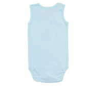 Бебешко боди-потник в бледосиньо 2