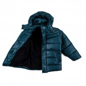 Детско зимно яке и гащеризон в тъмносиньо и лазур 4