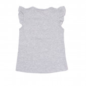 Летен комплект с герой в сив меланж и руж 3