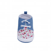 Меки бебешки пантофки в синьо и бяло 2