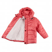 Детско зимно яке и гащеризон в цвят руж и графит 4