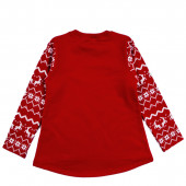 Ватиран коледен комплект "Еленче" в червено 4