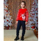 Ватиран коледен комплект "Еленче" за момчета 2