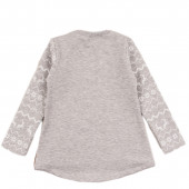 Коледна ватирана туника "Еленче" в сив меланж 3