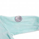 Бебешки плюшен суичер в светлосиньо 2