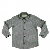 Детска риза в меланжиран графит за момчета 2