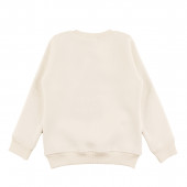 Коледна ватирана блуза в бяло 2