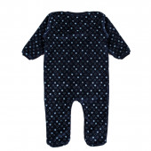 Бебешки плюшен гащеризон в тъмносиньо 2