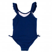 Детски цял бански за момичета в синьо и бяло 2