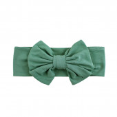 Детска лента за глава в опушено в аквамарин 2