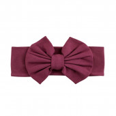 Детска лента за глава в цвят вишна 2
