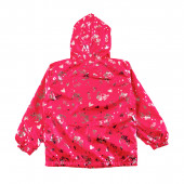 Тънко шушляково яке "Love" в малина 2