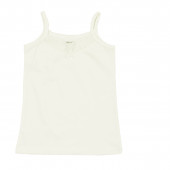 Комплект бельо в екрю с дантелка за момичета 2