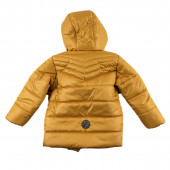 Детско зимно яке и гащеризон в тъмносиньо и горчица 3