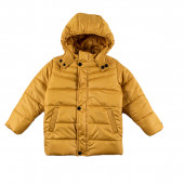 Детско зимно яке и гащеризон в тъмносиньо и горчица 2