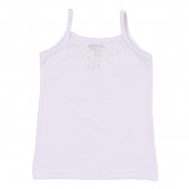 Комплект бельо в бяло с дантелка за момичета 2