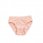 Комплект бельо в цвят праскова с дантелка за момичета 3