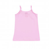 Комплект бельо в розово с дантелка за момичета 2