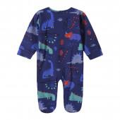Бебешки памучен гащеризон "Dino" в синьо 2