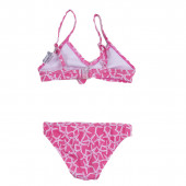 Детски бански от 2 части за момичета " Звезди" в цвят руж 2