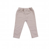 Бебешки кариран комплект в бежово 4