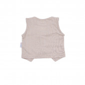 Бебешки кариран комплект в бежово 7