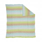 Бебешко одеало от плетиво в зелено и синьо 90/70 см. 2