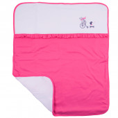 Зимна пелена пелена с вата в розово 85 х 75 2