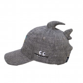 Детска лятна шапка за момчета "Shark" в сив меланж 2