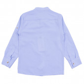 Детска риза с яка-столче в синьо 2