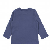 Детска блуза с драконче в синьо 2