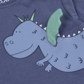 Детска блуза с драконче в синьо 3