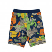 Детски къси панталони с принтиран десен в синьо 2