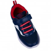 Детски олекотени маратонки за момчета в тъмносиньо и бяло 2