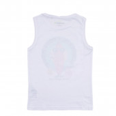 Детски памучен потник в бяло "Cool moon " 2