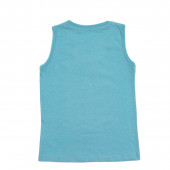 Детски памучен потник в синьо "Not sale" 2