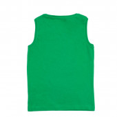 Детски памучен потник в зелено 2