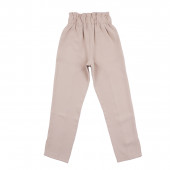 Детски панталон с висока талия в бежово 2