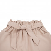 Детски панталон с висока талия в бежово 3