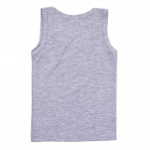 Детски потник "Dirt race" в сив меланж 2