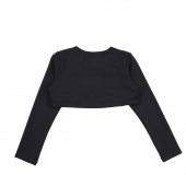 Детско болеро с къдрички в черно 2