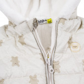 Ескимос с топъл полар за момчета в бежово меланж 3