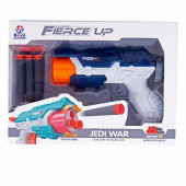 Пистолет с меки патрони в тъмносиньо и бяло 26 х 18 см. 2