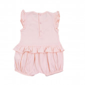 Летен гащеризон със шапка в цвят пудра  2