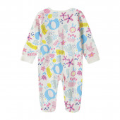 Бебешки памучен гащеризон в екрю 2