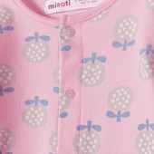 Бебешки памучен гащеризон в розов цвят 3