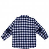 Риза за момчета в тъмносиньо каре (6 мес. - 3 год.) 2