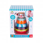 Невеляшка клоун с рингове в жълто 16 х 20 см.  2