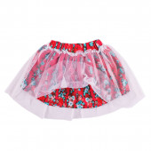 Пола с флорални мотиви и тюл (6 мес. - 3 год.) 2